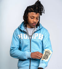 "LIGHT BLUE" ZIP UP