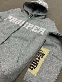 "GRAY" ZIP UP