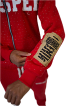 "FIRE RED" ZIP UP