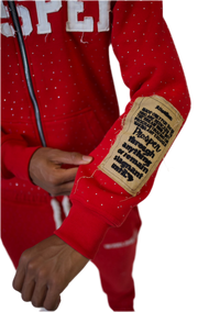 "FIRE RED" ZIP UP