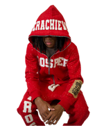 "FIRE RED" ZIP UP