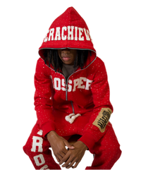 "FIRE RED" ZIP UP