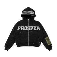 "BLACK" ZIP UP